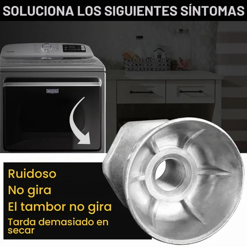 Vista 6 de Seentech 8066184 - Polea de motor de secadora 29 de repuesto - Compatible con secadores Whirlpool, Kenmore - Reemplaza: 3394341, 3401143