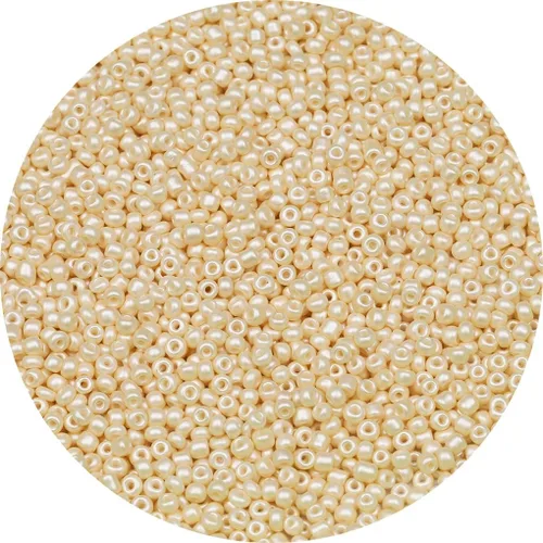 Vista 2 de Cuentas de semillas beige de 0.079 in 12/0, 1.76 onzas aproximadamente 5000 cuentas de semillas para hacer pulseras de cintura, aretes, collares