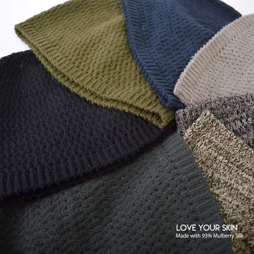 Vista 3 de CHARM Gorro Kufi de seda para hombre hecho a mano en Japón elástico