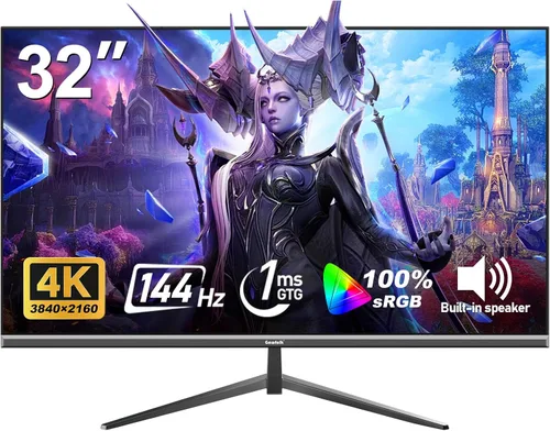 Vista 16 de Gawfolk - Monitor para juegos de 24.5 pulgadas, PC 200Hz, pantalla FHD 1080p, altavoces incorporados, 1ms sin bisel, FreeSync, 99% sRGB, ángulo