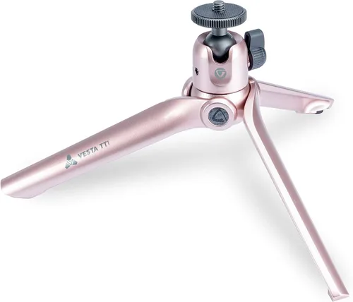 Vista 12 de VANGUARD Vesta TT - Trípode de sobremesa de aluminio con soporte para teléfono inteligente, color negro (Vesta TT1 BP)