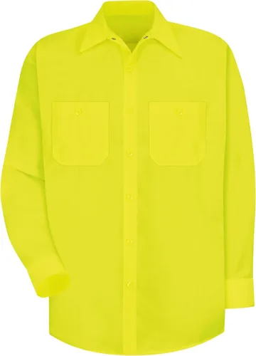 Vista 18 de Red Kap Camisa de trabajo industrial de manga larga para hombre Caqui