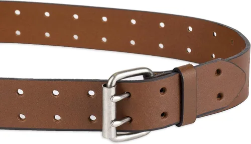 Vista 3 de Dickies - Cinturón de cuero para hombre con hebilla de doble punta