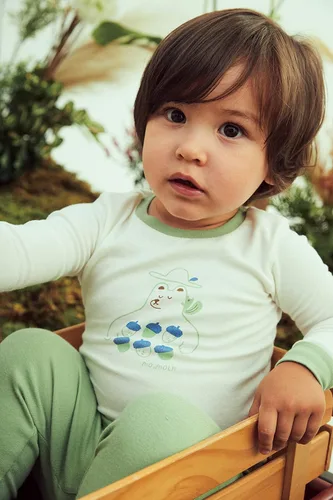 Vista 3 de moimoln Sibling - Pijama de algodón suave y cálido a juego, de manga larga, de 6 meses a 8 años