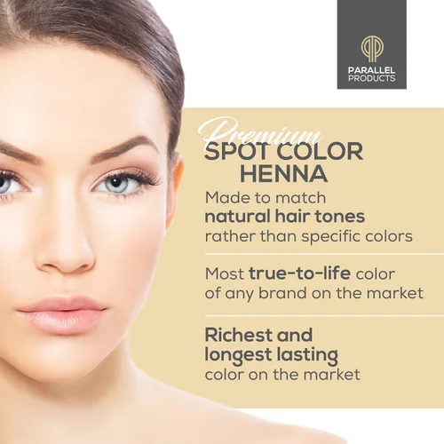 Vista 3 de Parallel Products Kit de color de henna - Tinte profesional para el cabello y retoque de raíces, mini colección de 0.11 oz para cobertura de canas