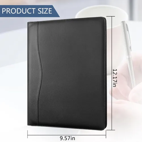 Vista 2 de Padfolio Organizador de Portafolio Soporte para Bloc Legal Carpeta Padfolio Portafolio de Cuero Almacenamiento Portapapeles Bloc de Notas