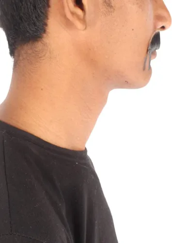 Vista 5 de Cabello humano para hombre, bigote, cosplay, pelo facial