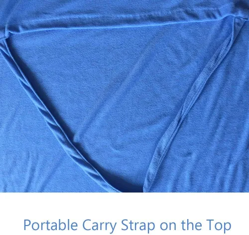 Vista 3 de Funda Vocool para silla de piscina, toalla de playa, bolsillo elástico ajustable, no se desliza Azul