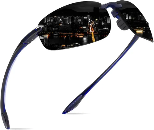 Vista 12 de WISTON Lentes de sol polarizados deportivos para hombres y mujeres, marco sin montura Tr90 para correr, pescar, béisbol, conducir, W8001