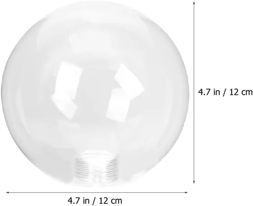 Vista 7 de Operitacx Pantalla de globo de vidrio transparente de 4.72 pulgadas, cubierta de repuesto redonda para enchufe G9, accesorio de iluminación