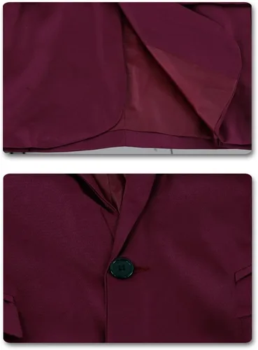Vista 29 de YUNCLOS Chaqueta blazer casual de 1 botón con solapa con muescas para hombre