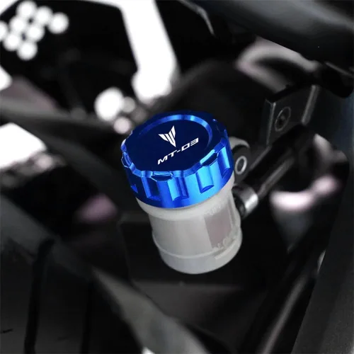 Vista 2 de Motocicletas Accesorios Trasero Líquido Líquido Cilindro Maestro Depósito Tapa Tapa Para Y&AMAHA MT10 MT 10 MT-10 MT03 MT-03 MT 03