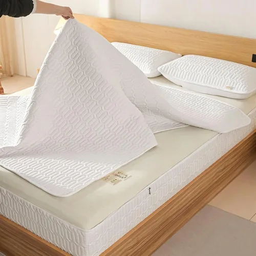 Vista 9 de Mattress Encasement Fully Zippered, Quilted 6-Sided Dustproof Cover Azul Oscuro