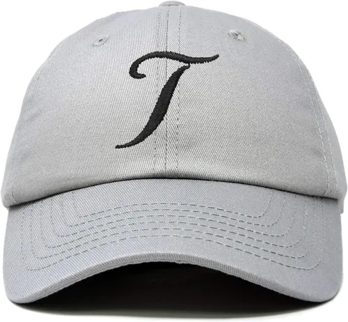 Vista 15 de DALIX Gorra de béisbol con letra T para mujer, con monograma y bordado cursivo Beige