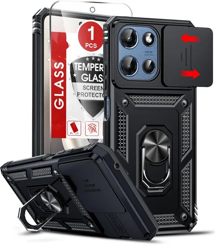 Vista 192 de LeYi Funda para Moto G Stylus 2022 4G (no compatible con 5G), funda para Moto G Stylus con 2 protectores de pantalla, funda protectora de grado Oro