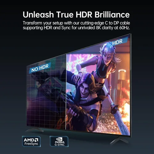 Vista 3 de Cable USB C a DisplayPort 1.4 de 6 pies, 8K @60Hz 4K a 144Hz HDR, cable USB tipo C a DP de 32.4 Gbps HBR3 DSC, Thunderbolt 4/3 compatible