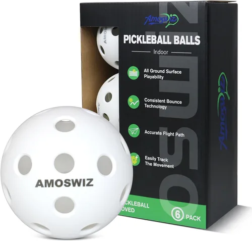 Vista 14 de Indoor Pickleball Balls, 6/12 Pack, 26 Holes