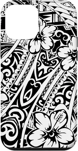 Vista 16 de iPhone 16 lindo tatuaje polinesio hawaiano tribal samoano patrón caso