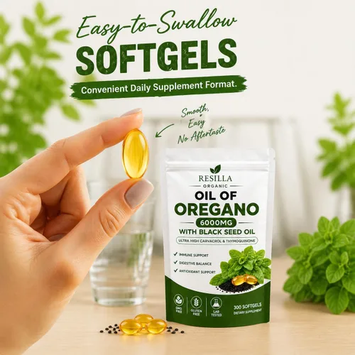 Vista 5 de Resilla Aceite de orégano con aceite de semilla negra