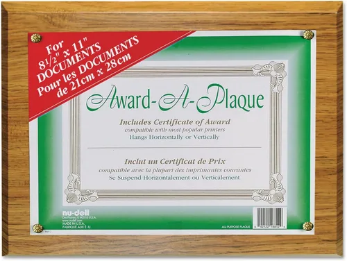 Vista 9 de NuDell Marco de placa de premio para diplomas, certificados o licencias, marco de certificado para documentos, mármol negro