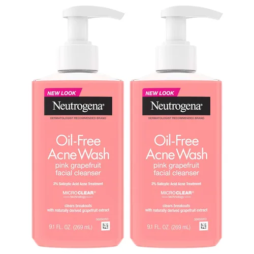Vista 8 de Neutrogena Limpiador de Acné de Pomelo Rosa Sin Aceite para Limpieza de Poros y Limpiador Facial Líquido Diario con 2% de Ácido Salicílico