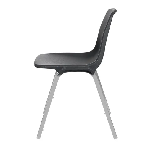 Vista 3 de OEF Furnishings OEF8110/2 Silla apilable de polipropileno de grado comercial (negro, paquete de 2)