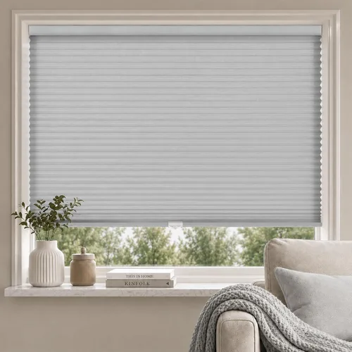Vista 13 de MYshade CEL19BE36C - Persianas sin cordones y celulares para ventanas interiores con filtro de luz de 1.5 pulgadas de celda de nido de abeja, tela