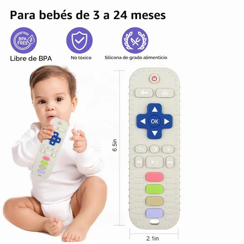 Vista 2 de Chuya Juguete de silicona para bebés, juguete para masticar forma de Albaricoque