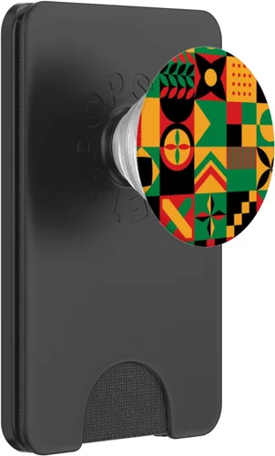 Vista 7 de Patrón tribal africano orgullo afroamericano historia negra PopSockets estándar PopGrip