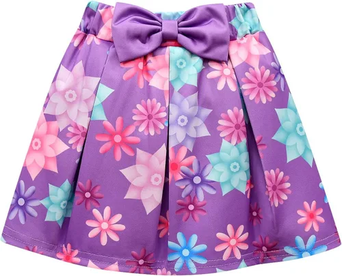 Vista 3 de HenzWorld Vestido familiar Madrigal para niñas, disfraz de Mirabel de IsabellaDoloresPepa, disfraz de cosplay elegante, ropa de vestir