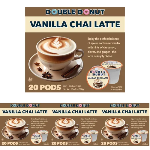 Vista 84 de Double Donut Coffee Cápsulas de café de arándanos, cápsulas de café con sabor a arándanos de una sola porción, café tostado medio para cafeteras