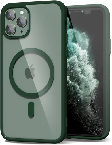 Vista 137 de oakxco Funda magnética transparente compatible con Magsafe, bonita funda delgada y transparente de poliuretano termoplástico no amarillenta, carcasa
