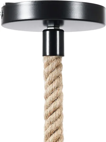 Vista 9 de TFCFL Vintage Monkey Pendant Light Chandelier Resin Hemp Rope Industrial Edison Ceiling Pendant Lamp Fixture, E26 Hanging Lamp Fixture for Indoor