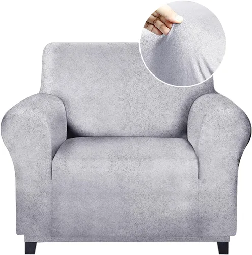Vista 11 de molasofa Funda de sofá individual para decoración del hogar, funda de sillón de elastano súper suave, similar al cuero, lavable, antideslizante, 1