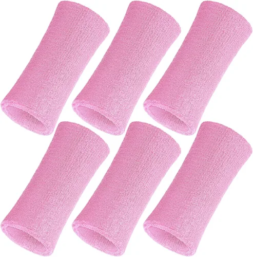 Vista 9 de WILLBOND Bandas de sudor de muñeca de 6 pulgadas para hombres y mujeres, elásticas, atléticas, largas, absorbentes, para baloncesto, tenis, correr