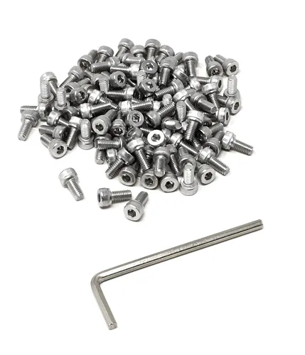Vista 77 de iexcell Kit de tornillos de cabeza hexagonal de acero inoxidable 304, 100 unidades M2 x 0.157 in, paso de rosca de 0.016 in