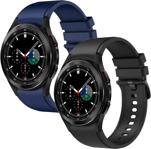 Vista 11 de Correas para Galaxy Watch 6 Classic de 1.850 in 1.693 in/Galaxy Watch 6 1.732 in 1.575 in, bandas de silicona de 0.787 pulgadas para Galaxy Watch 5