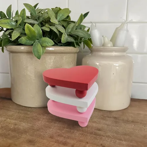 Vista 7 de Heart Risers - Bandeja escalonada para el día de San Valentín, mini elevadores para el día del amor, decoración del hogar, 3