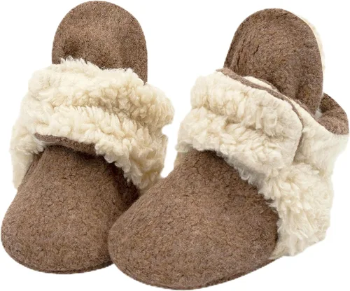 Vista 15 de Zutano Botines unisex peludos para bebé con agarraderas, forro de algodón orgánico, artículos imprescindibles para el registro de bebé 2-Peludo Rosa