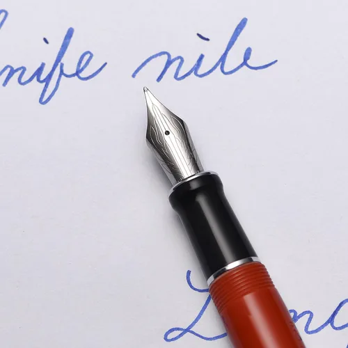 Vista 6 de erofa 2 plumas estilográficas Kaigelu de Asia oriental con punta de caligrafía (NMF Nib) con alimentación, tamaño n.º 6 - Marca de llama Punta