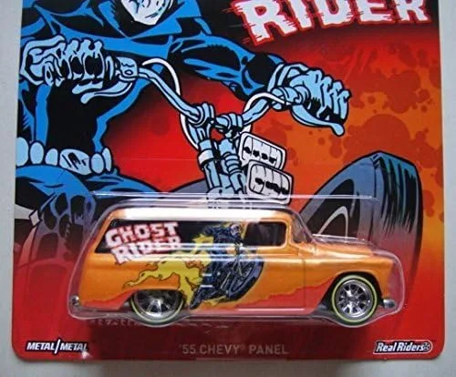 Vista 2 de HOT WHEELS MARVEL GHOST RIDER NARANJA '55 CHEVY PANEL