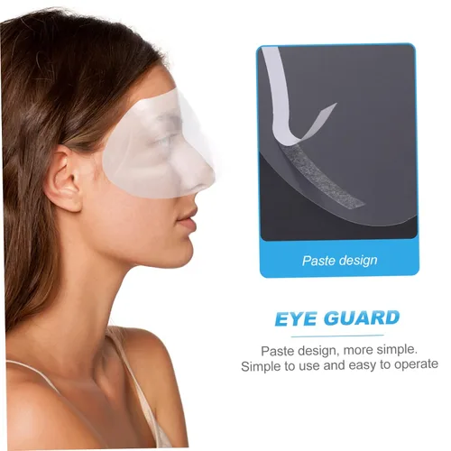 Vista 3 de 100 piezas de escudo de ducha para peluquería máscara de ojos visera facial al aire libre para salones de peluquería protección de material duradero