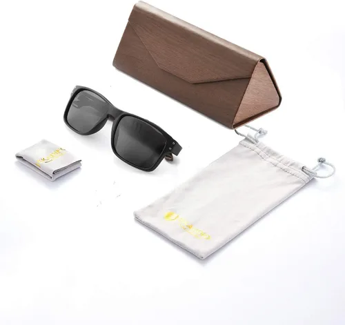 Vista 7 de Lentes de sol de bambú hechos a mano con cristales polarizados para hombres y mujeres