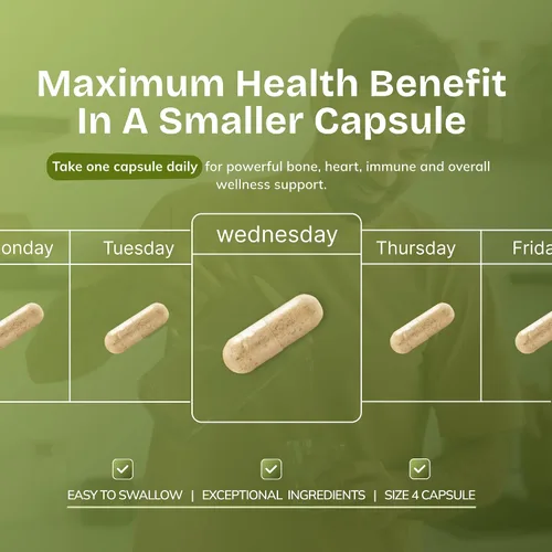 Vista 8 de Daily Vites, Suplemento vitamínico ADK de 5000 UI – 180 cápsulas – Vitamina A, D3 y K2-MK7 de alta potencia – Formulado por médicos para apoyo óseo