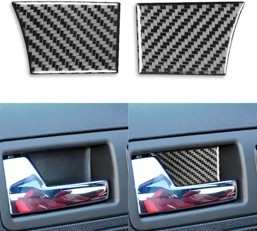 Vista 14 de NVCNX Fibra de Carbono Compatible con Ford Mustang GT Shelby 2010-2014 2011 2012 2013 Consola Central del Coche Transmisión Automática Caja