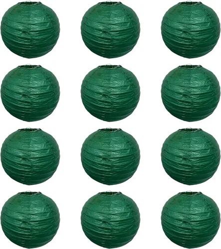 Vista 41 de Linternas de papel doradas chinas, japonesas, colgantes, redondas, para decoración de fiesta de Año Nuevo y Año Nuevo Lunar (12 unidades)