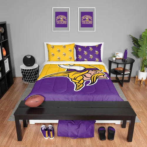 Vista 29 de FOCO Unisex-Adult NFL Team Logo Bed in a Bag Comforter Bedding 3-Piece Set