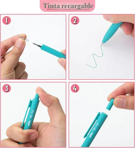Vista 5 de Mr. Pen - Bolígrafos de gel retráctiles, paquete de 12, secado rápido, bolígrafos de gel de punta fina de 0.7mm, bolígrafos retráctiles, bolígrafos