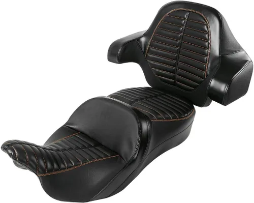 Vista 8 de Almohadilla de respaldo envolvente King Chopped Trunk Fit para Harley 2014-2023 Road King Street Glide