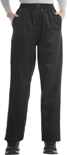 Vista 11 de iCreek Pantalones de lluvia para mujer, impermeables, transpirables Verde militar